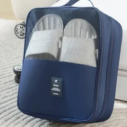 Travel Shoe Storage Bag, 3-Layer Thickened Dustproof Portable Shoe Organizer, Convenient Travel Carrying Case