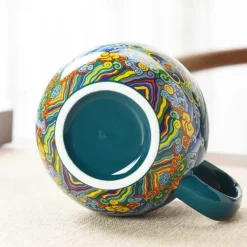 Travel Tea Set Ceramic Portable Lucky Cat Tea Mug - Perfect for Travel, Office, or as a Gift!