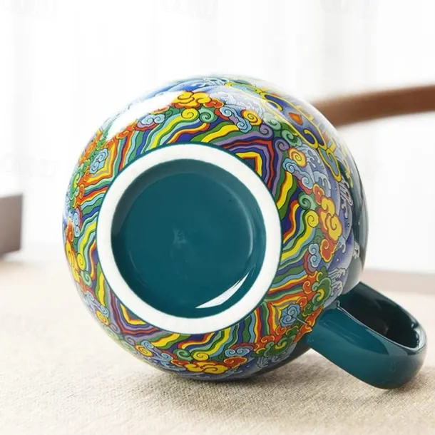 Travel Tea Set Ceramic Portable Lucky Cat Tea Mug - Perfect for Travel, Office, or as a Gift!