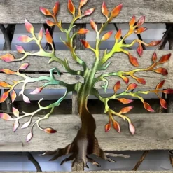 Tree Metal Wall Decor Tree of Life Metal Wall Art Bird Ornament Home Bedroom Living Room Window Decoration