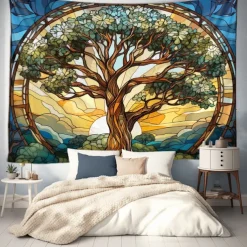 Tree of Life Hanging Tapestry Wall Art Large Tapestry Mural Decor Photograph Backdrop Blanket Curtain Home Bedroom Living Room Decoration