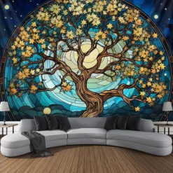 Tree of Life Hanging Tapestry Wall Art Large Tapestry Mural Decor Photograph Backdrop Blanket Curtain Home Bedroom Living Room Decoration