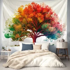Tree of Life Hanging Tapestry Wall Art Large Tapestry Mural Decor Photograph Backdrop Blanket Curtain Home Bedroom Living Room Decoration