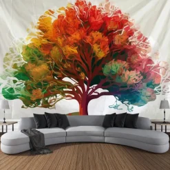 Tree of Life Hanging Tapestry Wall Art Large Tapestry Mural Decor Photograph Backdrop Blanket Curtain Home Bedroom Living Room Decoration