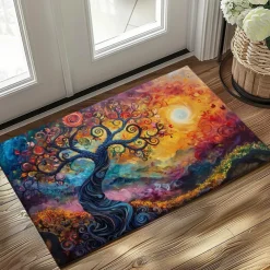 Tree of Life Painting Doormat Floor Mats Washable Rugs Kitchen Mat Non-Slip Oil Proof Rug Indoor Outdoor Mat Bedroom Decor Bathroom Mat Entrance Rug