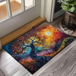 Tree of Life Painting Doormat Floor Mats Washable Rugs Kitchen Mat Non-Slip Oil Proof Rug Indoor Outdoor Mat Bedroom Decor Bathroom Mat Entrance Rug