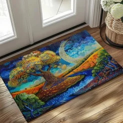 Tree of Life Painting Doormat Floor Mats Washable Rugs Kitchen Mat Non-Slip Oil Proof Rug Indoor Outdoor Mat Bedroom Decor Bathroom Mat Entrance Rug