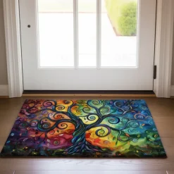 Tree of Life Painting Doormat Floor Mats Washable Rugs Kitchen Mat Non-Slip Oil Proof Rug Indoor Outdoor Mat Bedroom Decor Bathroom Mat Entrance Rug