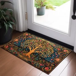 Tree of Life Painting Doormat Floor Mats Washable Rugs Kitchen Mat Non-Slip Oil Proof Rug Indoor Outdoor Mat Bedroom Decor Bathroom Mat Entrance Rug