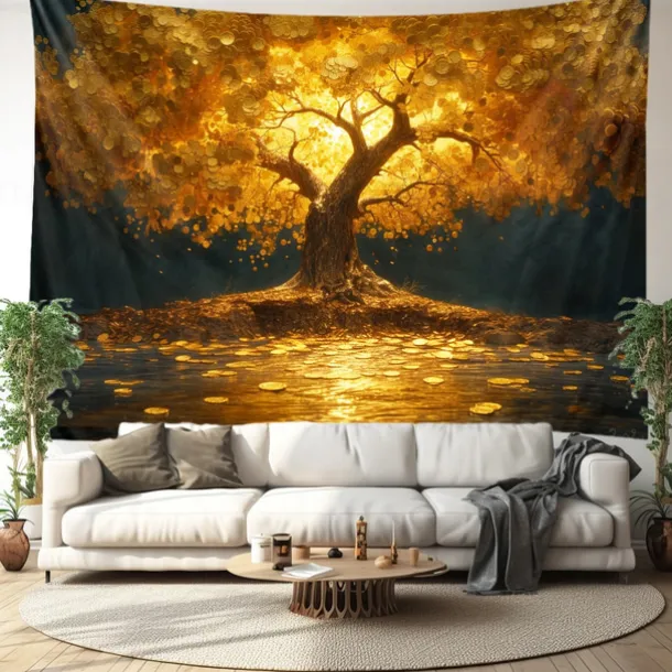 Tree of Life Painting Hanging Tapestry Wall Art Large Tapestry Mural Decor Photograph Backdrop Blanket Curtain Home Bedroom Living Room Decoration