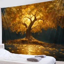 Tree of Life Painting Hanging Tapestry Wall Art Large Tapestry Mural Decor Photograph Backdrop Blanket Curtain Home Bedroom Living Room Decoration