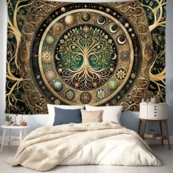 Tree of Life Totem Hanging Tapestry Wall Art Large Tapestry Mural Decor Photograph Backdrop Blanket Curtain Home Bedroom Living Room Decoration