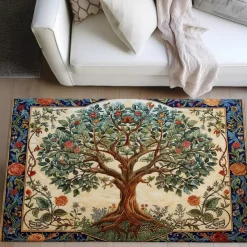 Tree of Life Vintage Boho Area Rug Kitchen Mat Non-Slip Oil Proof Floor Mat Livingroom Rug Indoor Outdoor Mat Bedroom Decor Bathroom Mat Entrance Rug Door Mat