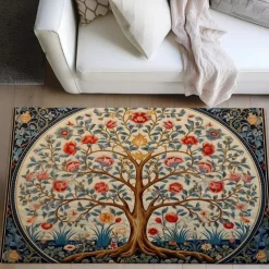 Tree of Life Vintage Boho Area Rug Kitchen Mat Non-Slip Oil Proof Floor Mat Livingroom Rug Indoor Outdoor Mat Bedroom Decor Bathroom Mat Entrance Rug Door Mat