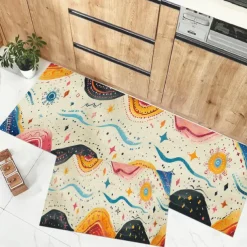 Tribal Pattern Area Rug Kitchen Mat Non-Slip Oil Proof Floor Mat Livingroom Rug Indoor Outdoor Mat Bedroom Decor Bathroom Mat Entrance Rug Door Mat