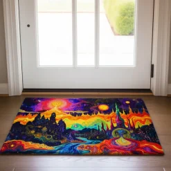 Trippy Psychedelic Monster Doormat Non-Slip Oil Proof Rug Indoor Outdoor Mat Bedroom Decor Bathroom Mat Entrance Rug Door Mat