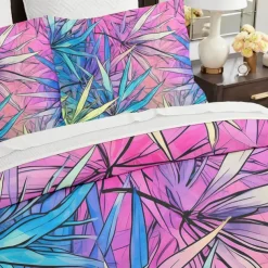 Tropical Plants Pattern Duvet Cover Set Set Soft 3-Piece Luxury Cotton Bedding Set Home Decor Gift Twin Full King Queen Size Duvet Cover