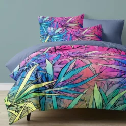 Tropical Plants Pattern Duvet Cover Set Set Soft 3-Piece Luxury Cotton Bedding Set Home Decor Gift Twin Full King Queen Size Duvet Cover