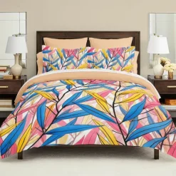 Tropical Plants Pattern Duvet Cover Set Set Soft 3-Piece Luxury Cotton Bedding Set Home Decor Gift Twin Full King Queen Size Duvet Cover