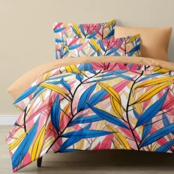 Tropical Plants Pattern Duvet Cover Set Set Soft 3-Piece Luxury Cotton Bedding Set Home Decor Gift Twin Full King Queen Size Duvet Cover