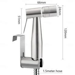 Two Ways 304 Stainless Steel Toilet Handheld Shattaf Bidet Sprayer Shower Heads Set Shower Faucet Accessories Muslim Shower G1/2 or G7/8