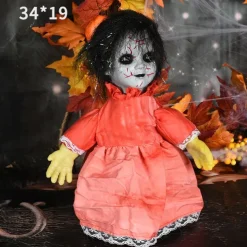 Ugly Dolls, Halloween Scary Doll Voice-activated Battery Powered Creepy Dolls Halloween Prop for Party Haunted House
