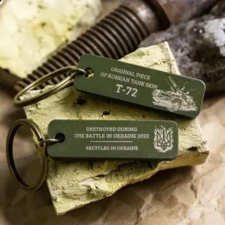Ukrainian Brutal Military Keychain, Brutal Keychain for Men Military Gifts for Metal Keychain Memory Military Gifts Unique Ukrainian Key Ring Anniversary Gift