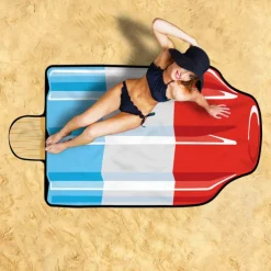 Ultra Fine Fiber Shaped Beach Towel Gigantic Pink Donut Beach Blanket– Fun Beach Blanket Perfect for The Beach, Pool, Lake and More