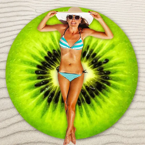 Ultra Fine Fiber Shaped Beach Towel Gigantic Pink Donut Beach Blanket– Fun Beach Blanket Perfect for The Beach, Pool, Lake and More