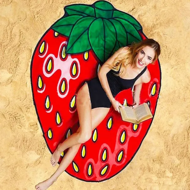 Ultra Fine Fiber Shaped Beach Towel Gigantic Pink Donut Beach Blanket– Fun Beach Blanket Perfect for The Beach, Pool, Lake and More