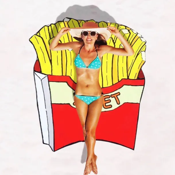 Ultra Fine Fiber Shaped Beach Towel Gigantic Pink Donut Beach Blanket– Fun Beach Blanket Perfect for The Beach, Pool, Lake and More