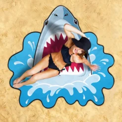 Ultra Fine Fiber Shaped Beach Towel Gigantic Pink Donut Beach Blanket– Fun Beach Blanket Perfect for The Beach, Pool, Lake and More