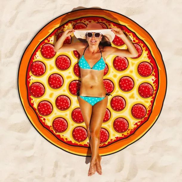 Ultra Fine Fiber Shaped Beach Towel Gigantic Pink Donut Beach Blanket– Fun Beach Blanket Perfect for The Beach, Pool, Lake and More