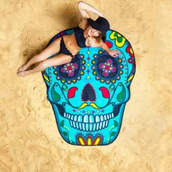 Ultra Fine Fiber Shaped Beach Towel Gigantic Pink Donut Beach Blanket– Fun Beach Blanket Perfect for The Beach, Pool, Lake and More