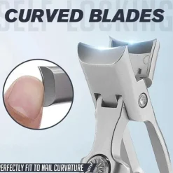 Ultra Sharp Stainless Steel Nail Clippers, Fingernail & Toenail Clippers Splash Proof Nail Clippers Luxury Nail Cutter for Thick Nails