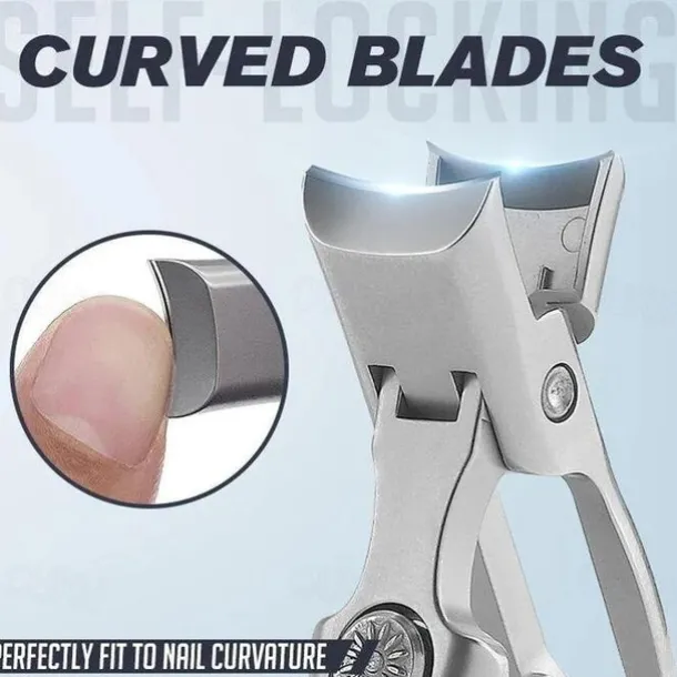 Ultra Sharp Stainless Steel Nail Clippers, Fingernail & Toenail Clippers Splash Proof Nail Clippers Luxury Nail Cutter for Thick Nails