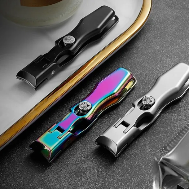 Ultra Sharp Stainless Steel Nail Clippers, Fingernail & Toenail Clippers Splash Proof Nail Clippers Luxury Nail Cutter for Thick Nails