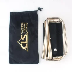 Ultralight Camping Stool Collapsible Stool Portable Folding Stool for Adults Fishing Outdoor Hiking Gardening Backpacking Travelling Walking with Carry Bag,Metallic