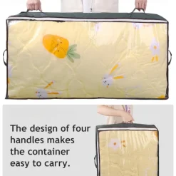 Under Bed Storage Containers, Closet Organizers and Storage Bins, Foldable Underbed Storage Bags for Blankets, Towels, Comforter, Sweaters, Pillows, Linen Sheets, Wrapping Paper