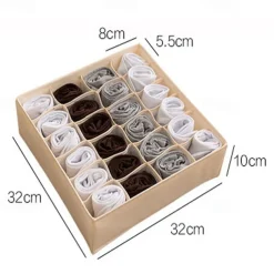 Underwear Bra Storage Box Household Korean Cloth Oxford Cloth Covered Bra Socks Storage 32X32X10cm