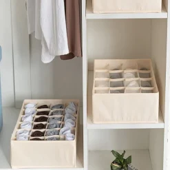 Underwear Bra Storage Box Household Korean Cloth Oxford Cloth Covered Bra Socks Storage 32X32X10cm