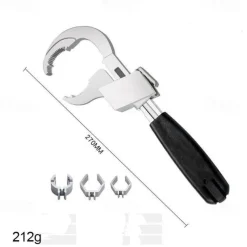 Universal Adjustable Double-ended Wrench Multifunctional Bathroom Plumbing Installation Tool Household Water Pipe Faucet Maintenance And Disassembly Tool