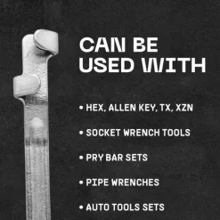 Universal Wrench Extender Tool Bar - Torque Adaptor Extension for Hard to Reach Areas, Ideal for Mechanics, Handyman, DIY