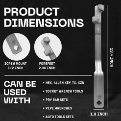 Universal Wrench Extender Tool Bar - Torque Adaptor Extension for Hard to Reach Areas, Ideal for Mechanics, Handyman, DIY