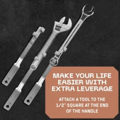 Universal Wrench Extender Tool Bar - Torque Adaptor Extension for Hard to Reach Areas, Ideal for Mechanics, Handyman, DIY