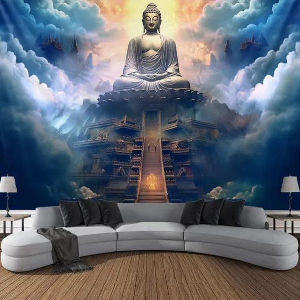 Universe Buddha Hanging Tapestry Boho Wall Art Large Tapestry Mural Decor Photograph Backdrop Blanket Curtain Home Bedroom Living Room Decoration