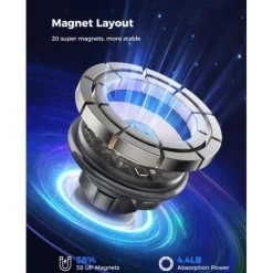 Upgraded for MagSafe Cup Holder Charger, MagSafe Car Mount Charger 15W Fast Charging with Adjustable Gooseneck for iPhone 16 15 14 13 12 Pro Max Plus Mini MagSafe Case