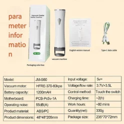 Upgraded Handheld Vacuum Sealer for Food, Portable Vacuum Sealer Machine with Auto-Stop & Detachable Filter, 5X Freshness Lock