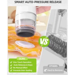 Upgraded Handheld Vacuum Sealer for Food, Portable Vacuum Sealer Machine with Auto-Stop & Detachable Filter, 5X Freshness Lock