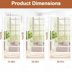 Upgraded Pet Screen Door,Nano-coated Cat Screen Door for Living Room,Anti-mosquito Anti-pet Screen Net with Zipper for Bedroom, Living Room, Kitchen